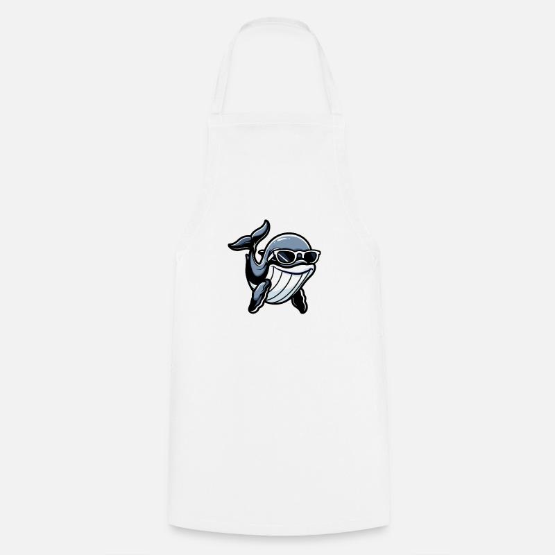 Whale Comic Cool - Cooking Apron - white
