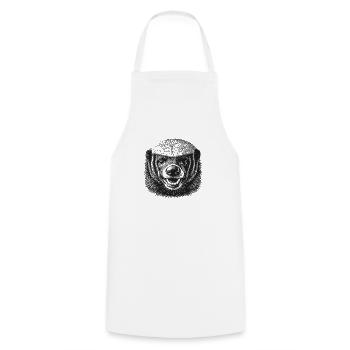 Honey badger - Cooking Apron - white - Front - AI Model Male 185 dark (185cm)