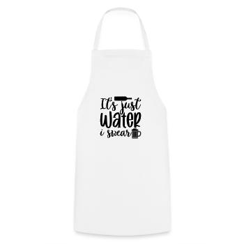 It's just water i sweat drink beer - Cooking Apron - white - Front - AI Model Male 185 dark (185cm)