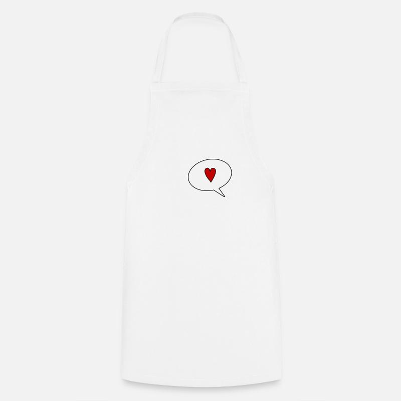Speechbubble with Heart - Cooking Apron - white