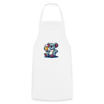 Koala Bear Beer Comic - Cooking Apron - white - Front - AI Model Male 185 dark (185cm)