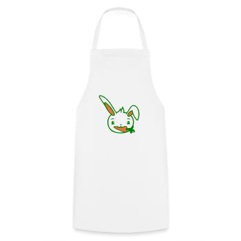 bunny carrot carrot mouth eat hunger delicious vegetables - Cooking Apron - white - Front - AI Model Male 185 dark (185cm)