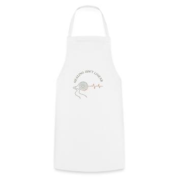Healing Isn't Linear - Cooking Apron - white - Front - AI Model Male 185 dark (185cm)