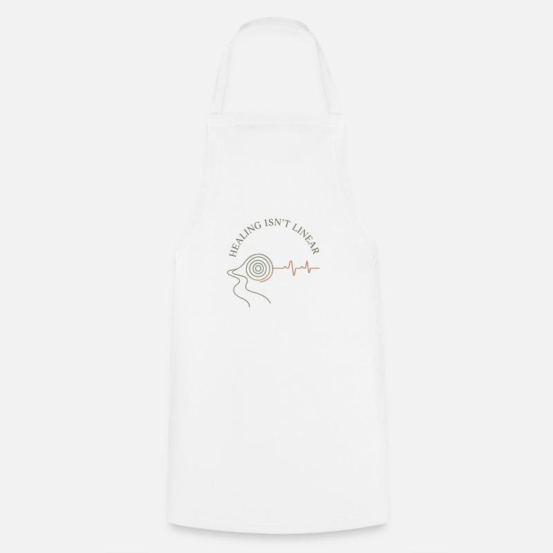 Healing Isn't Linear - Cooking Apron - white