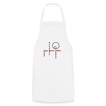 Black Hole - Large Hadron Collider - Kochschürze - Weiß - Vorne - AI Model Male 185 dark (185cm)