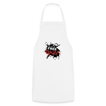 Free Gaza - Tablier de cuisine - blanc - Devant - AI Model Male 185 dark (185cm)