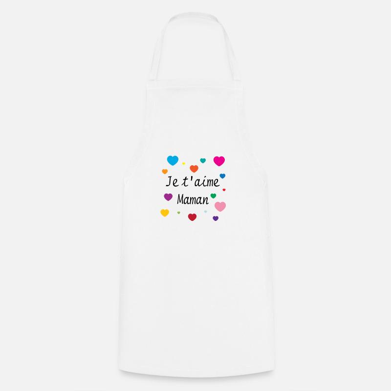 Je t'aime Maman - Cooking Apron - white