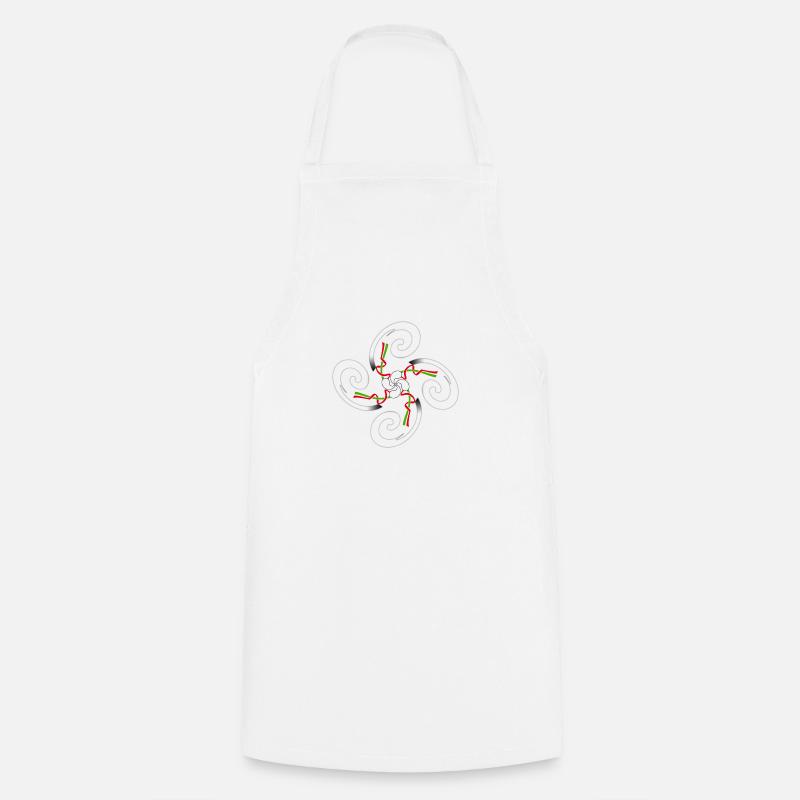 Croix Basque design - Tablier de cuisine - blanc