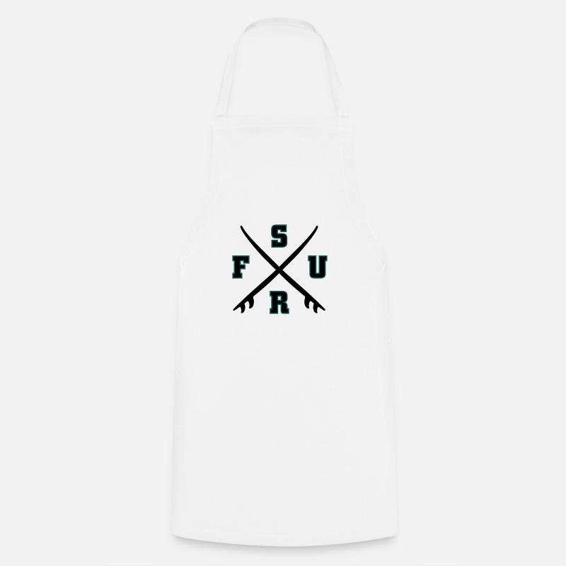 Surf Logo - Cooking Apron - white