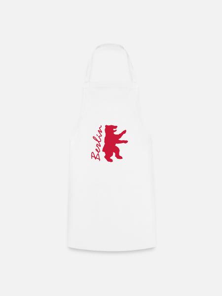 Cooles Hauptstadt Shirt - Kochschürze - Weiß