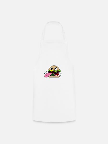 Crazy Burger - Kochschürze - Weiß