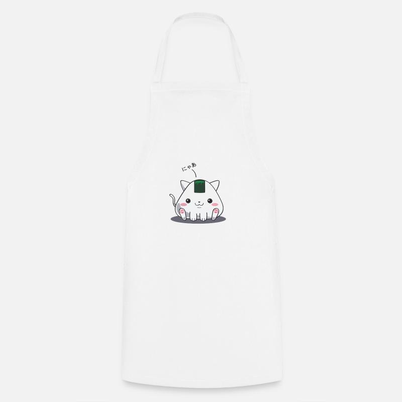 Onigiri - Katze nya - Kochschürze - Weiß