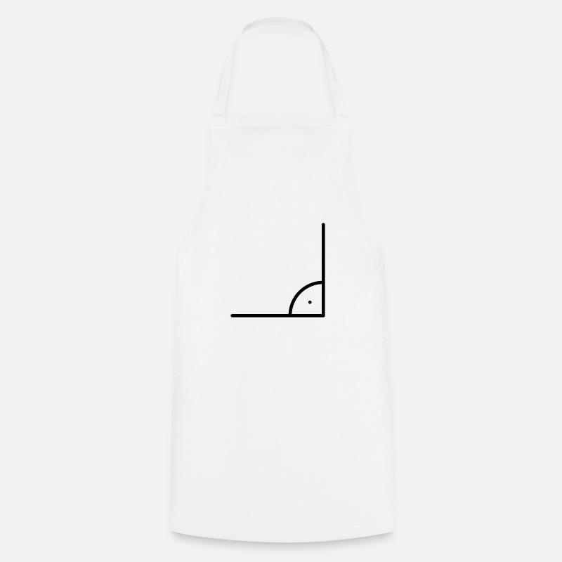 Icône de mathématiques - angle droit - Tablier de cuisine - blanc
