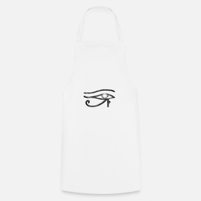 Œil Horus gris - Tablier de cuisine - blanc