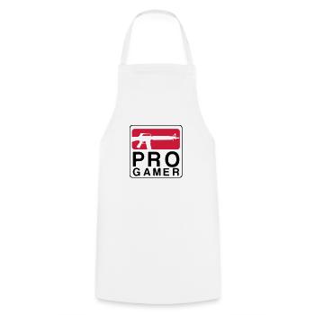 PRO GAMER - Cooking Apron - white - Front - AI Model Male 185 dark (185cm)