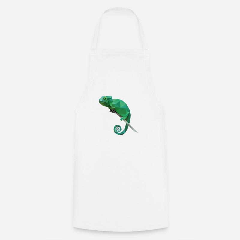 Chamäleon Chamaeleon Cham - Cooking Apron - white