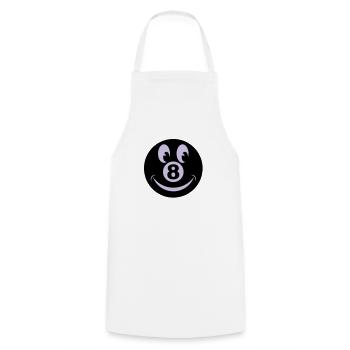 8 ball smiley vecto - Kochschürze - Weiß - Vorne - AI Model Male 185 dark (185cm)
