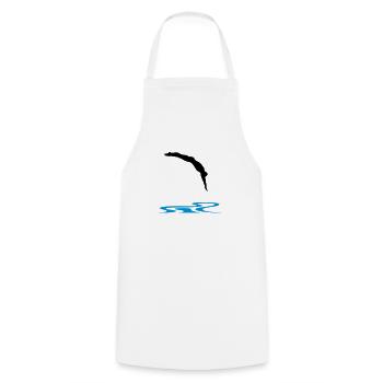 Schwimmer, Schwimmen - Kochschürze - Weiß - Vorne - AI Model Male 185 dark (185cm)
