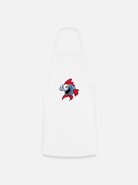 Funny Fish - Kochschürze - Weiß