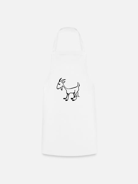 Chèvre - Tablier de cuisine - blanc