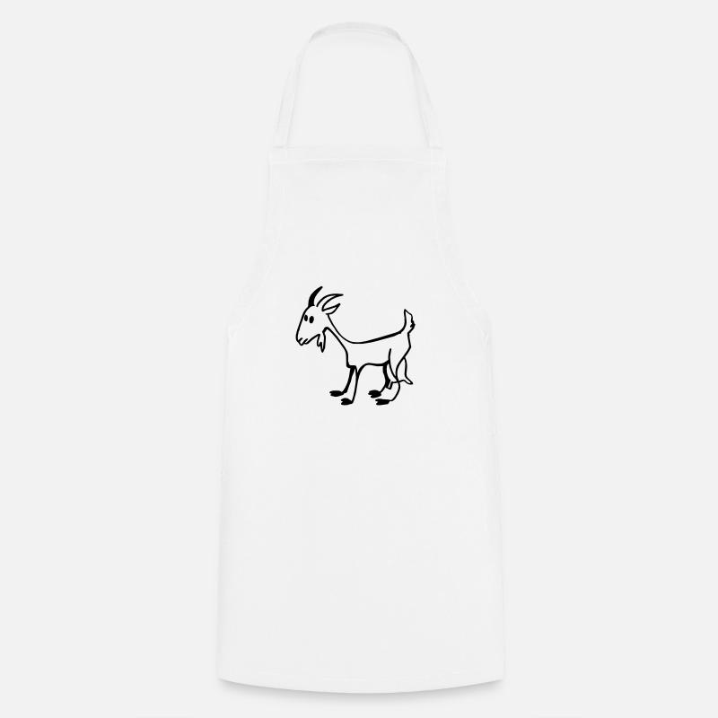 Chèvre - Tablier de cuisine - blanc