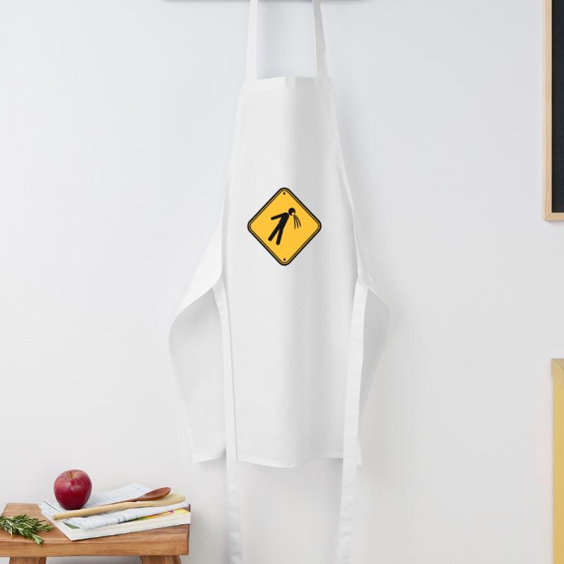 shield caution note vomit vomit Cooking Apron