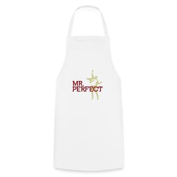 Mr. Perfect - Cooking Apron - white - Front - AI Model Male 185 dark (185cm)