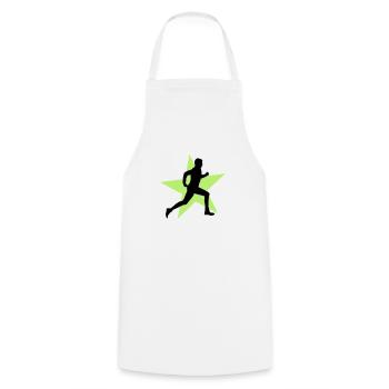 running male ii with star 2c - Tablier de cuisine - blanc - Devant - AI Model Male 185 dark (185cm)