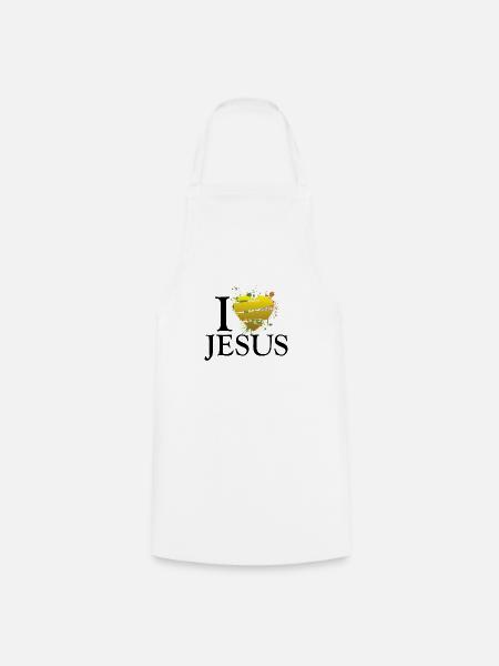 i love jesus de - Kochschürze - Weiß