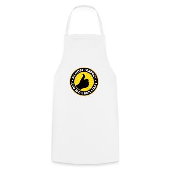 Presque parfait et impressionnant - Tablier de cuisine - blanc - Devant - AI Model Male 185 dark (185cm)