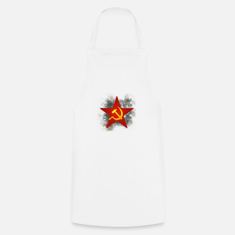 Soviet red star emblem - Cooking Apron - white