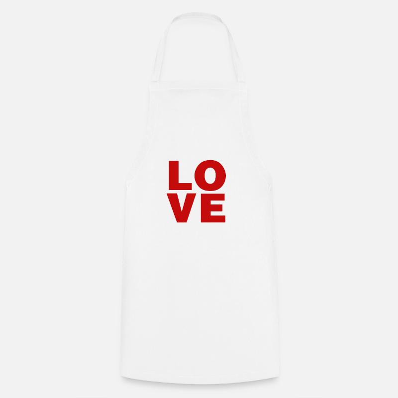 LIEBE Valentinstag - Kochschürze - Weiß
