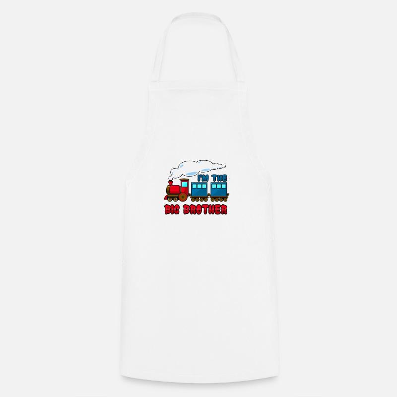 Big brother Train - Cooking Apron - white