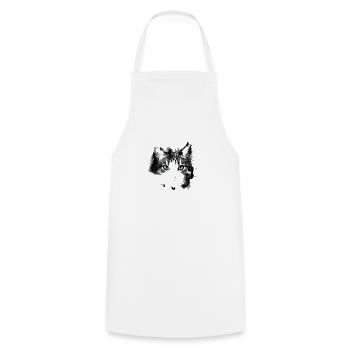 Cat eyes - Cooking Apron - white - Front - AI Model Male 185 dark (185cm)