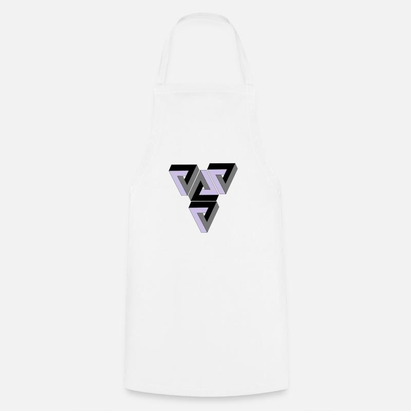 Penrose Triangle - Cooking Apron - white
