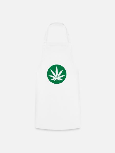 Marihuana - Kochschürze - Weiß