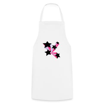 Sterne 3D - Tablier de cuisine - blanc - Devant - AI Model Male 185 dark (185cm)