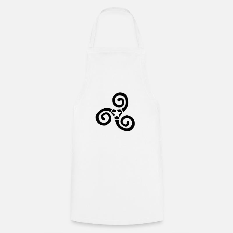 triskel logo bretagne etoile 0 - Tablier de cuisine - blanc