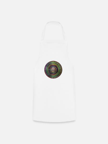 Hypnotischer Kreis - Kochschürze - Weiß