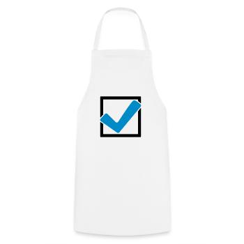 Rectangular hook logo - Cooking Apron - white - Front - AI Model Male 185 dark (185cm)