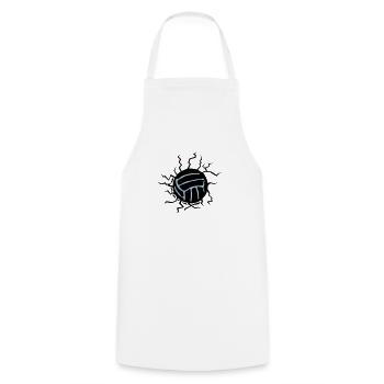 Crack volley impact ground volleyball waterpolo - Cooking Apron - white - Front - AI Model Male 185 dark (185cm)