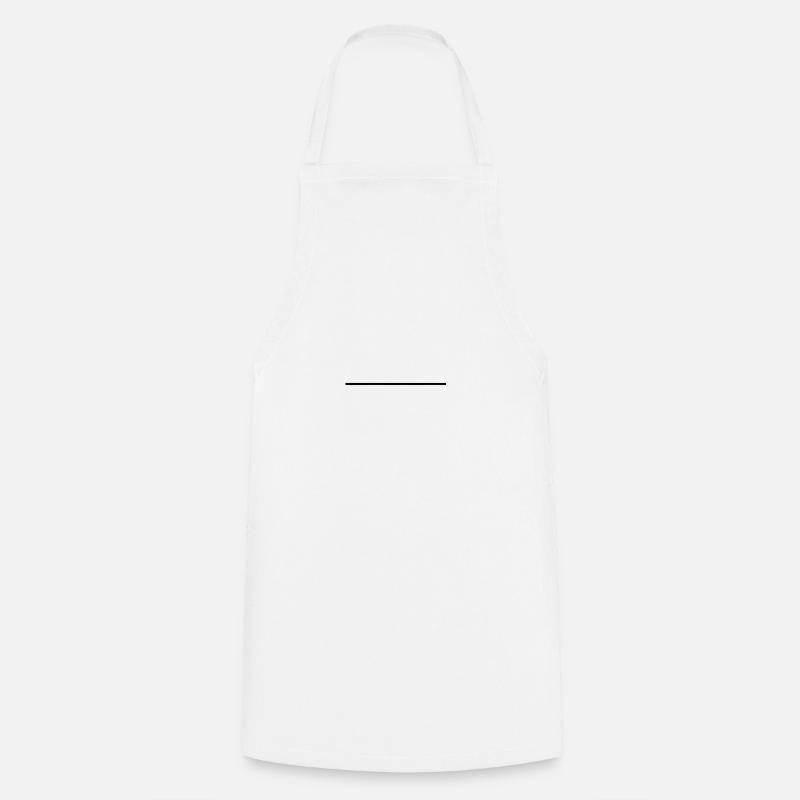 Black Thin Line - Cooking Apron - white