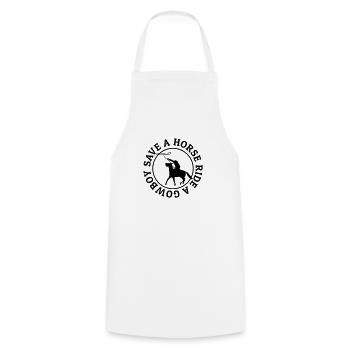 Save a horse ride a cowboy - Cooking Apron - white - Front - AI Model Male 185 dark (185cm)