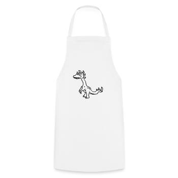 Dangereuses Raptor carnivore Dino - Tablier de cuisine - blanc - Devant - AI Model Male 185 dark (185cm)