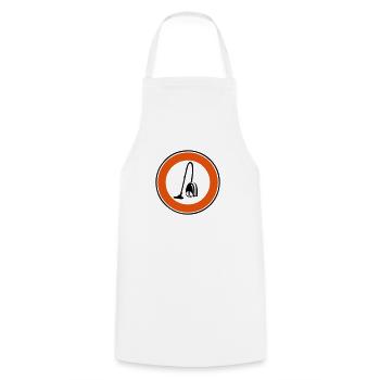 vacuum cleaner forbidden panel - Cooking Apron - white - Front - AI Model Male 185 dark (185cm)