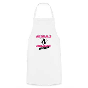 Diplôme de la meilleure belle-soeur - Cooking Apron - white - Front - AI Model Male 185 dark (185cm)