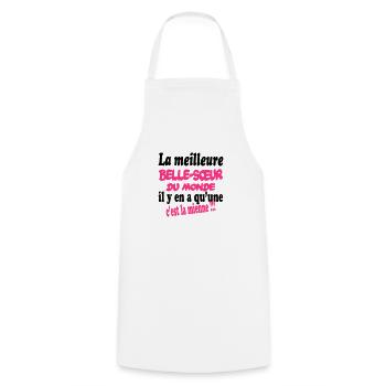 La meilleure belle-soeur du monde c'est la mienne - Cooking Apron - white - Front - AI Model Male 185 dark (185cm)