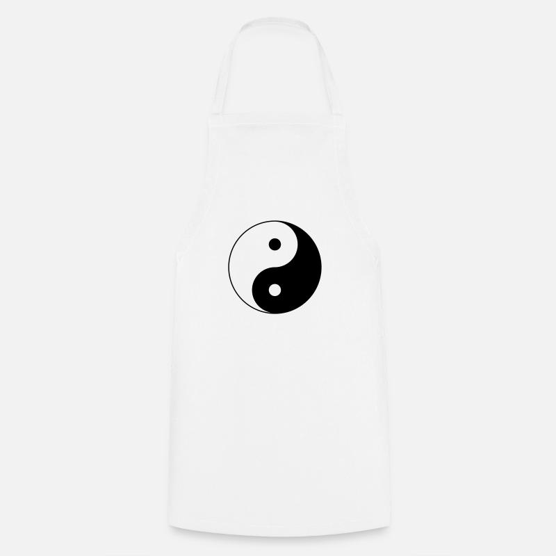 Yin Yang Symbol (Vector) - Cooking Apron - white