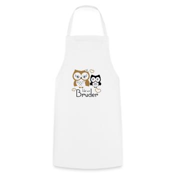 kleiner Bruder - Tablier de cuisine - blanc - Devant - AI Model Male 185 dark (185cm)
