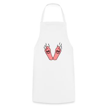 fussgeruch rauch stinken - Tablier de cuisine - blanc - Devant - AI Model Male 185 dark (185cm)
